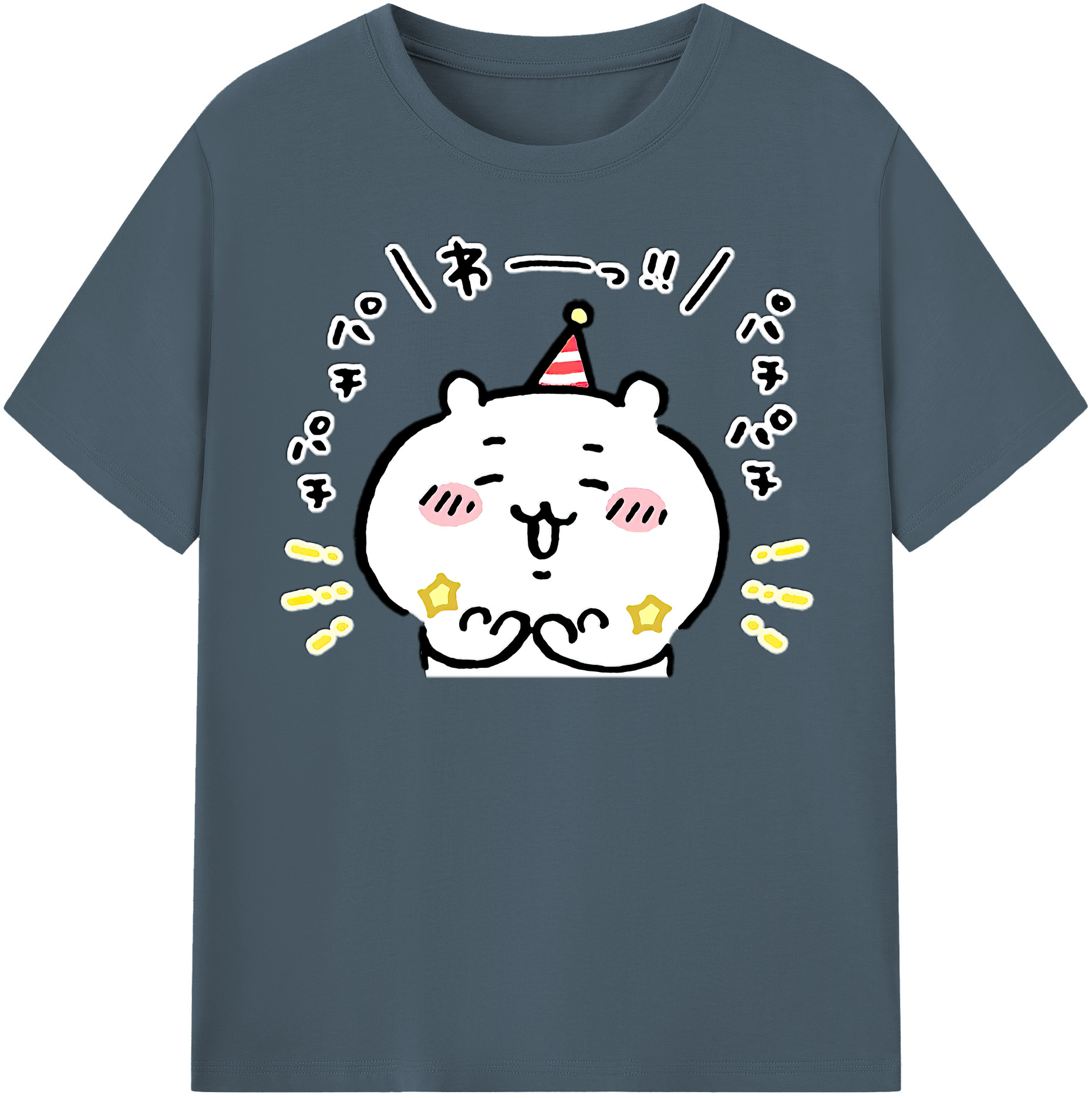 （画像用） ちいかわ ちいかわ Chii-kawa chiikawa 綿100％半袖Tシャツ（フロントプリント）